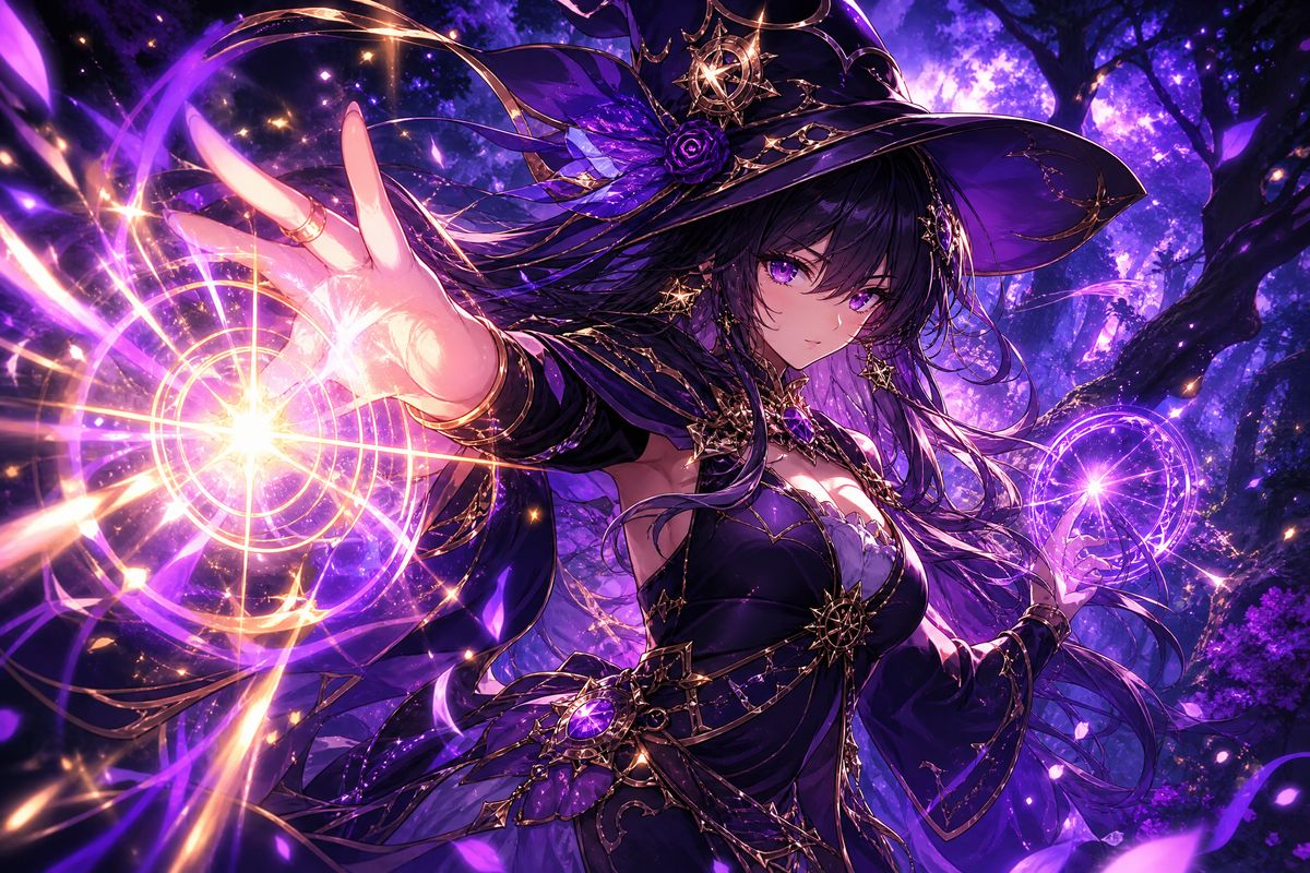 抖荫短视频-魔法少女紫晶传说动漫演示